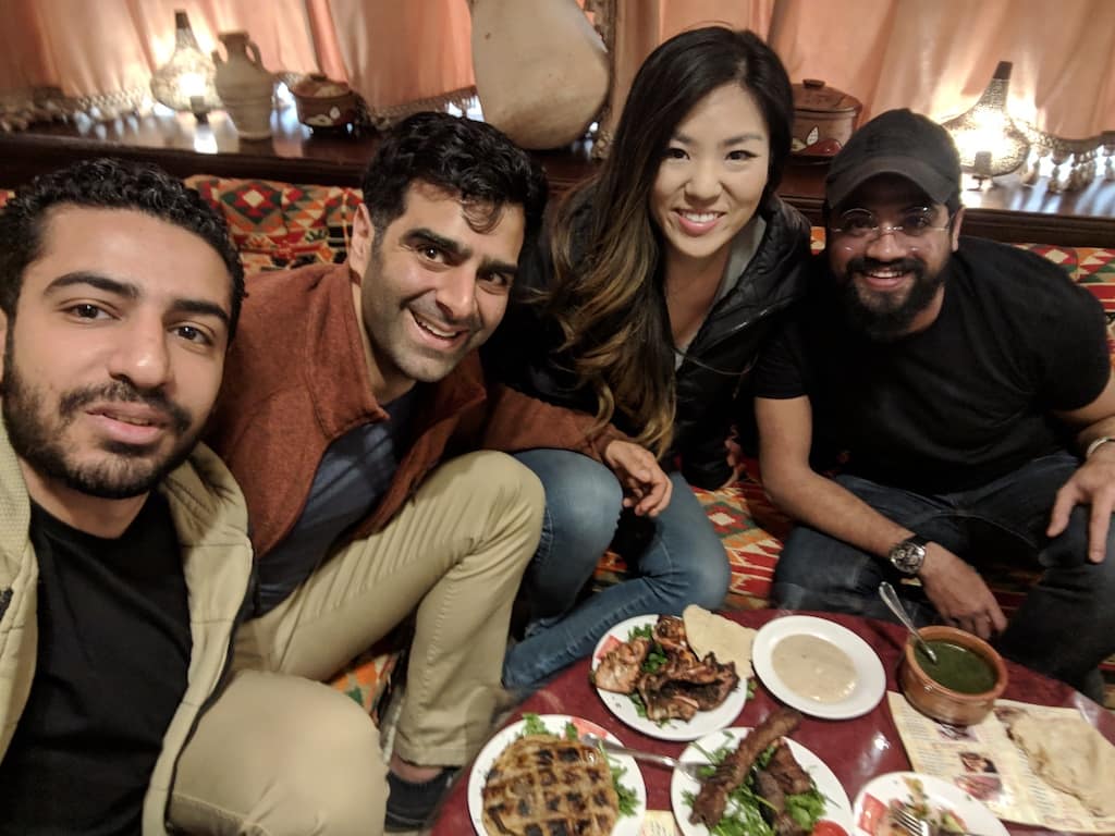 With friends in Cairo