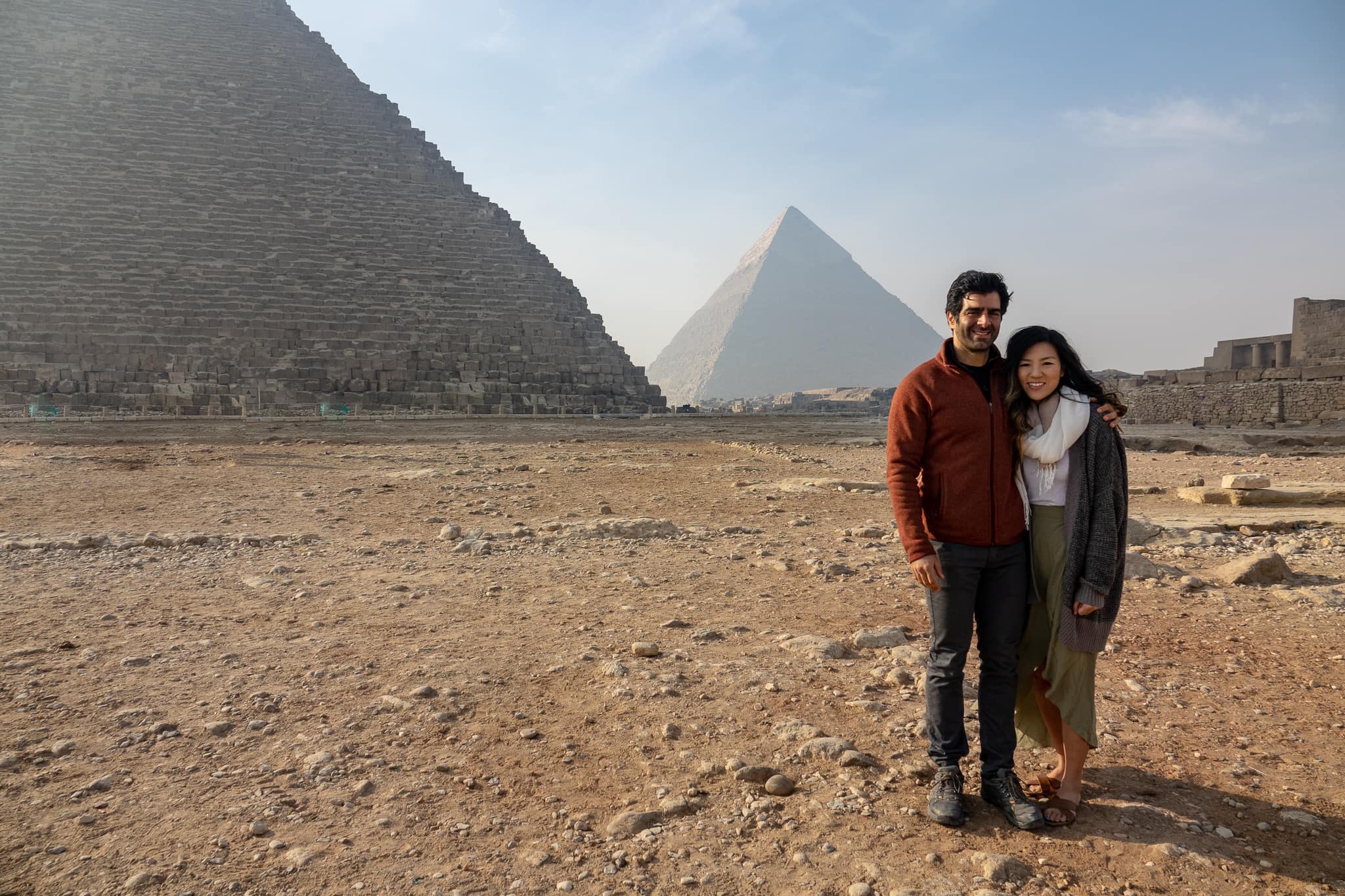 Standing together in Cairo, Egypt, halfway through our journey of learning Arabic