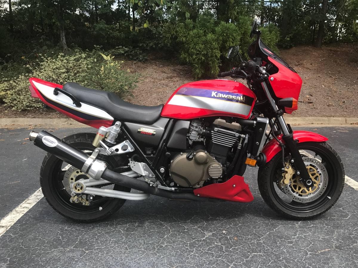 A red ZRX1200R. Usually cheaper, not as classic, but still a great motorcycle.