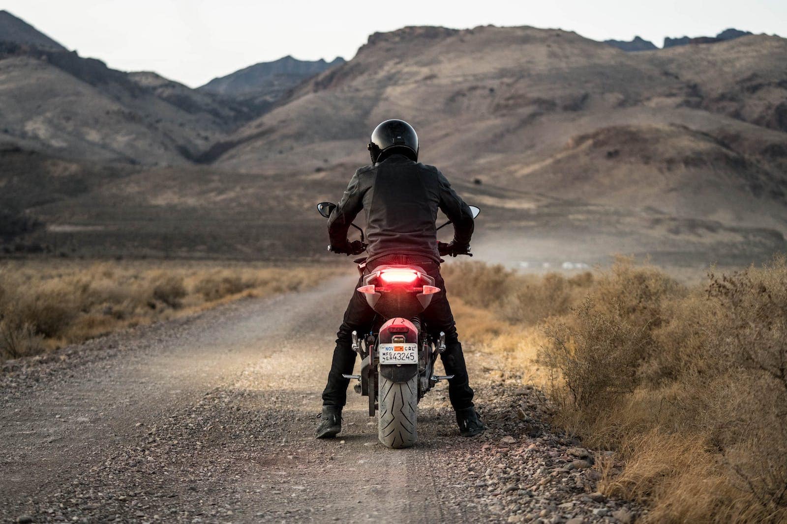 The Zero SR/F electric motorcycle on a country road