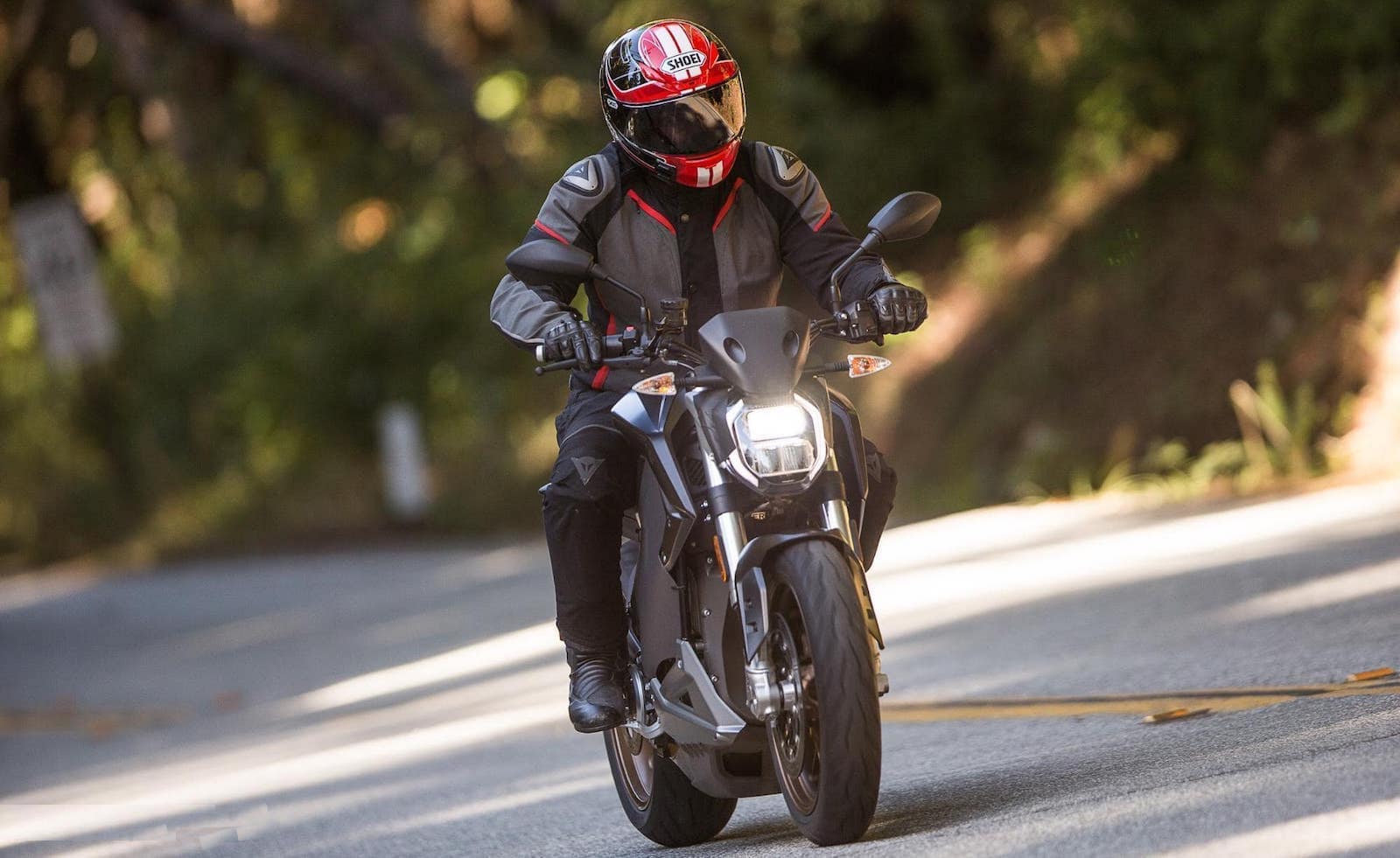 The riding position for the Zero SR/F — slightly forward, but not like a sports motorcycle
