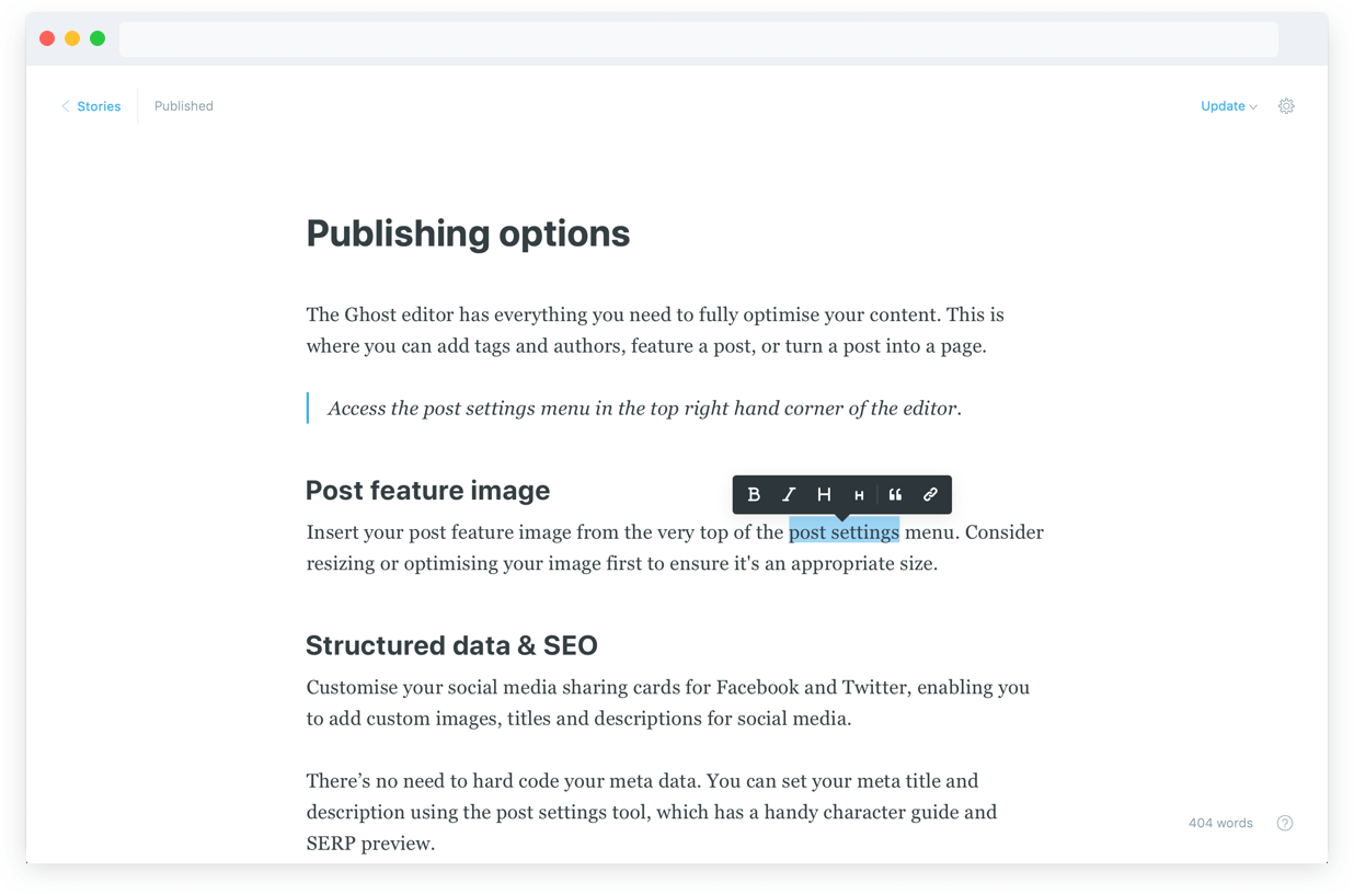 Ghost vs Wordpress editors - ghost is much faster