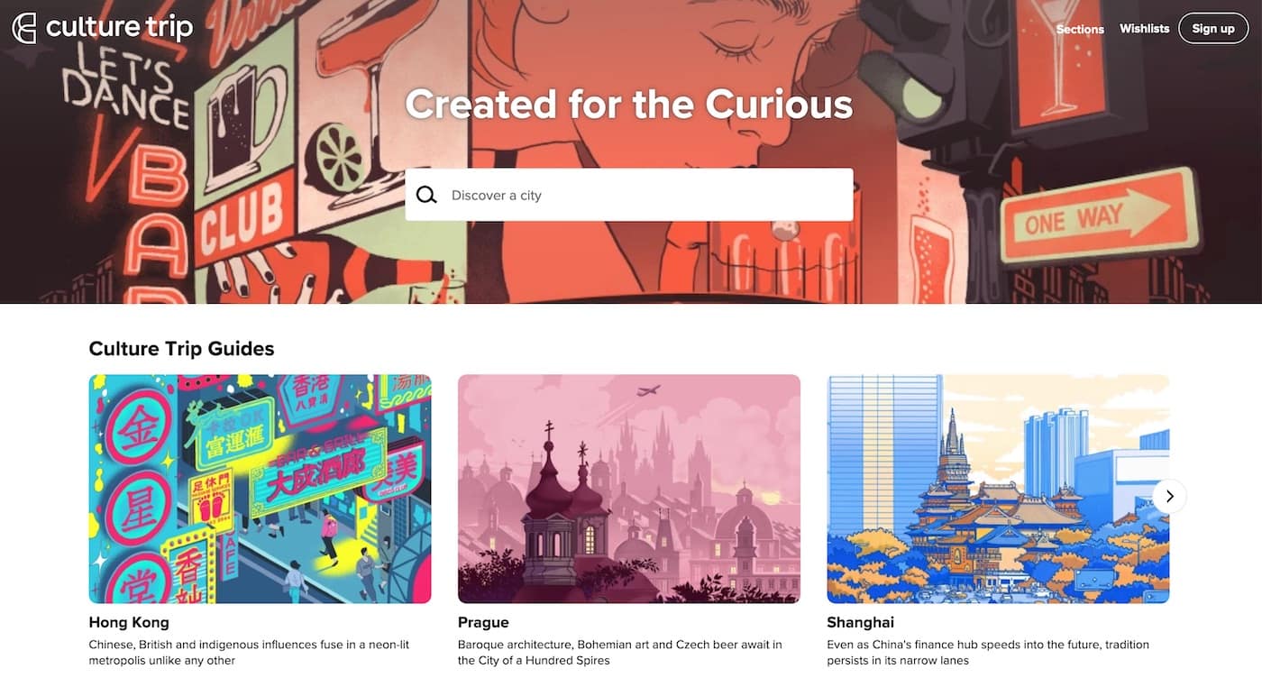 The Culture Trip - a highly SEO-optimised website.