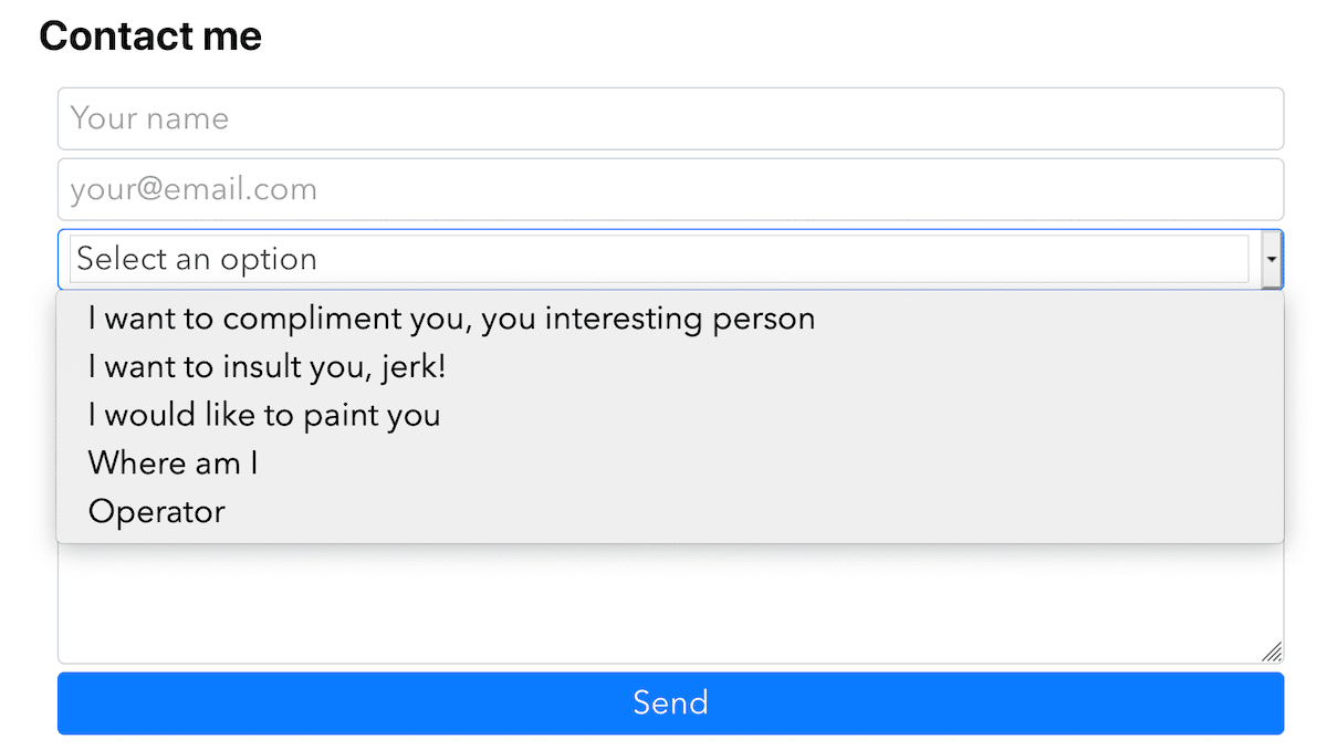 Attractive forms in Ghost - a much better lookingcontact form