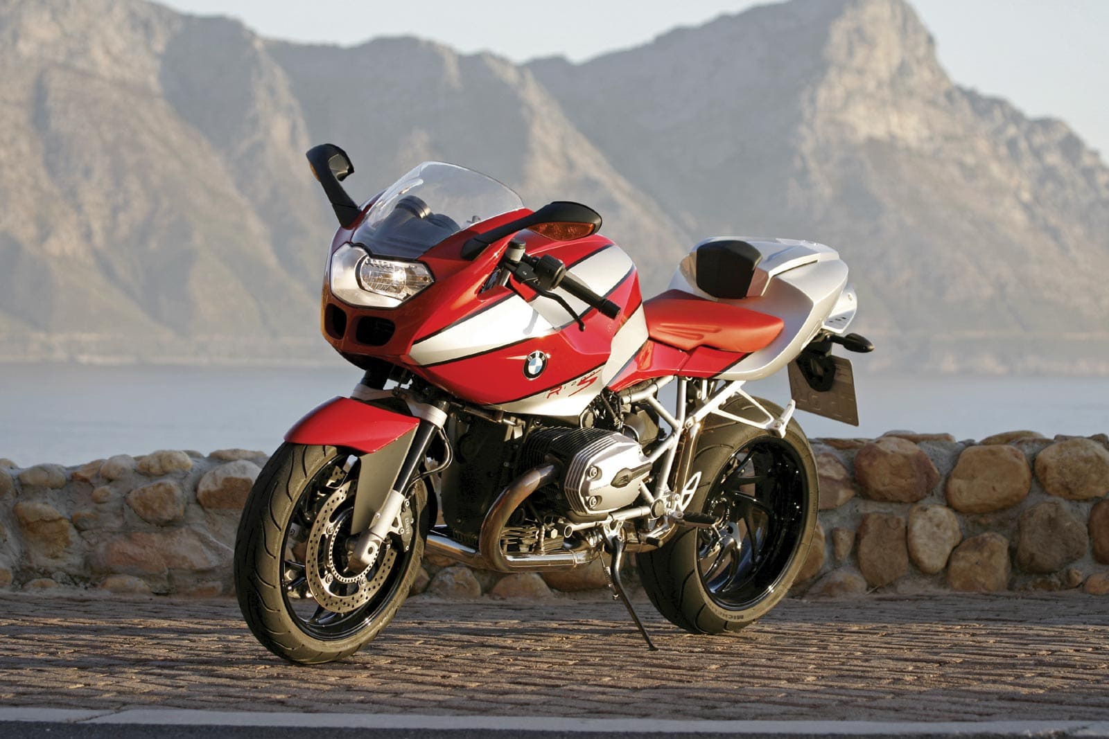 BMW R1200S motorcycle - mountain shot
