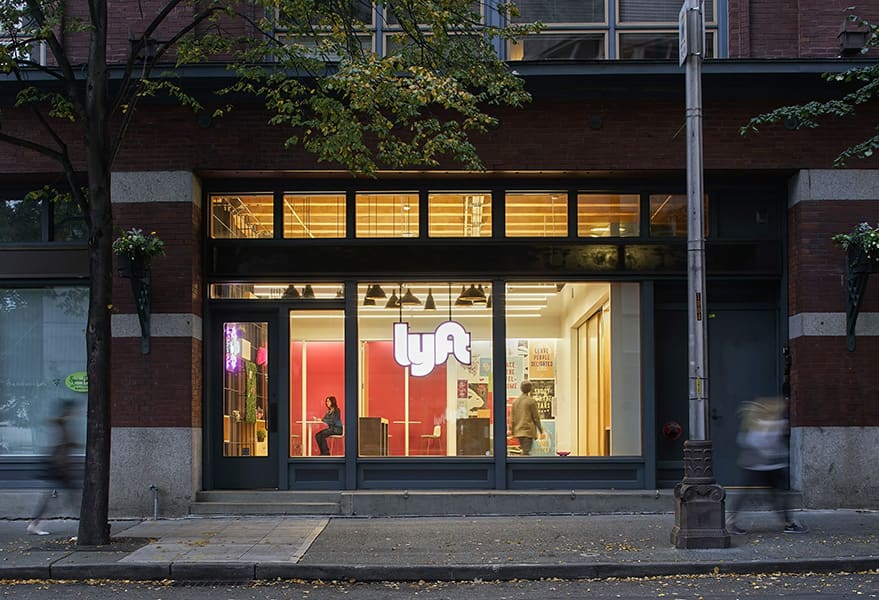 A Lyft Hub - a physical touchpoint for a digital company