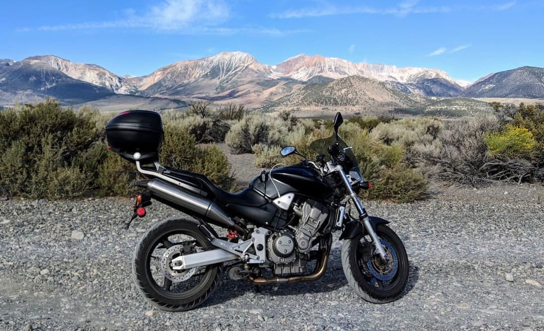 The Honda CB900 motorcycle I rented out
