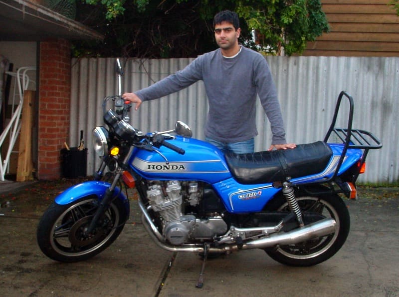 Dana Hooshmand at 21 with 1981 CB900-F Bol D'or