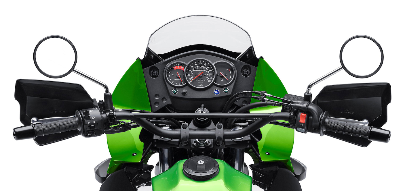 Kawasaki KLR650 cockpit and controls