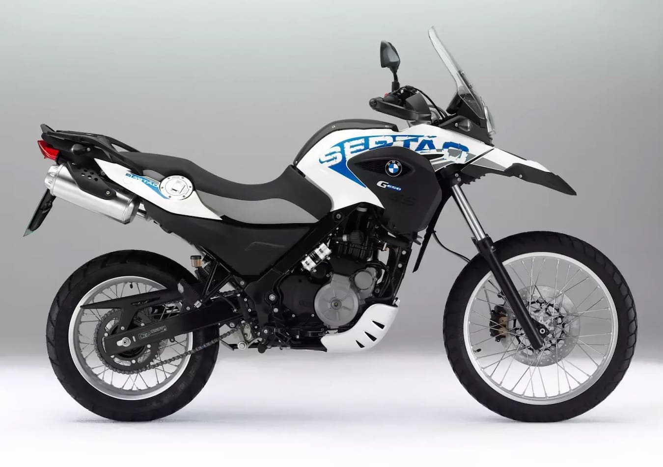 BMW F650GS Sertao in yellow - stock photo
