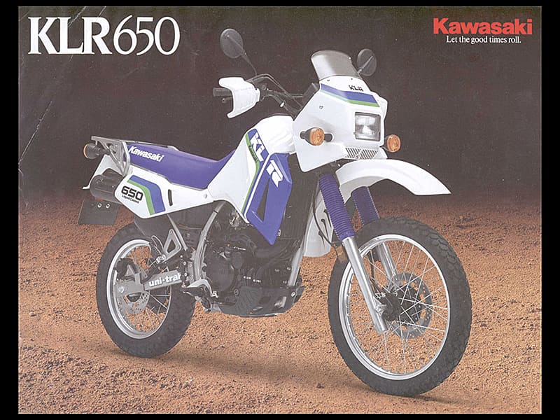 Advertisement for the Kawasaki KLR650