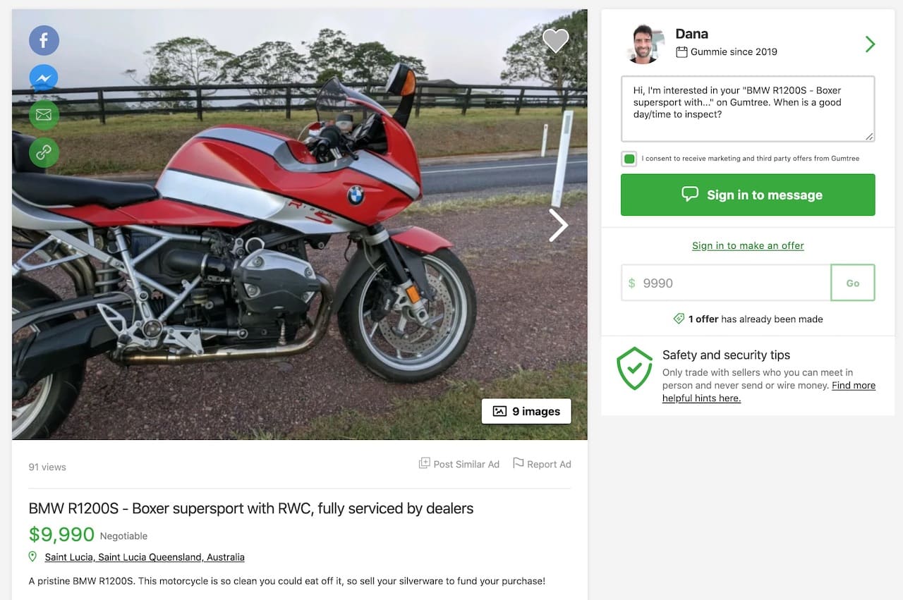 BMW R1200S for sale