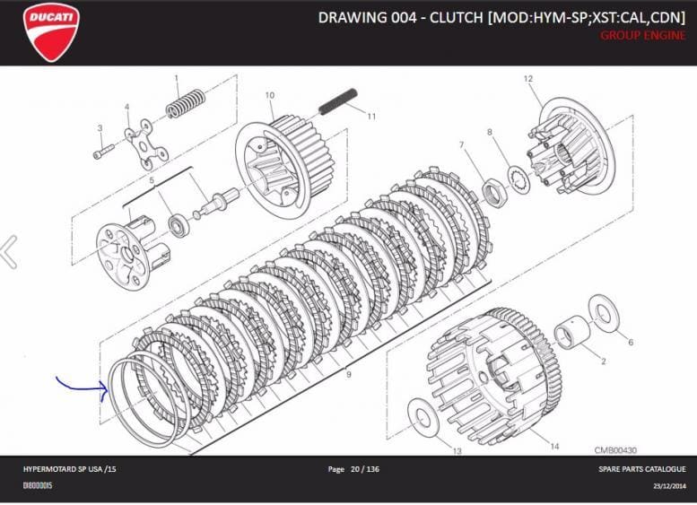 2015 upgraded Ducati Hypermotard clutch pack