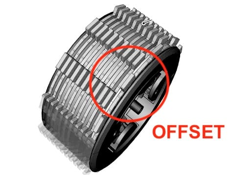 Offset of final plate of Ducati 821 clutch pack.